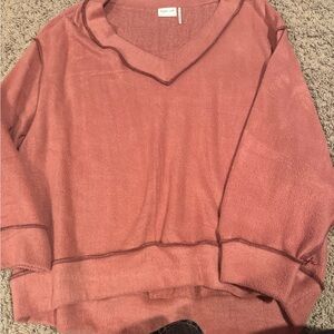 Urban Outfitters Dusty Rose V-Neck Sweater